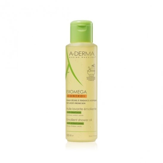 A-derma Exomega Control Huille Lavante émolliente Flacon 500ml