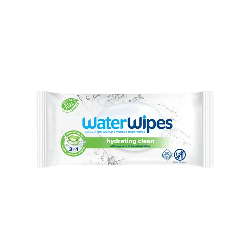 Waterwipes Lingettes Hydratantes Aloé Vera X60